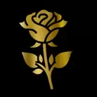 Gold Rose 603g Faux Inlay Water Slide Decal